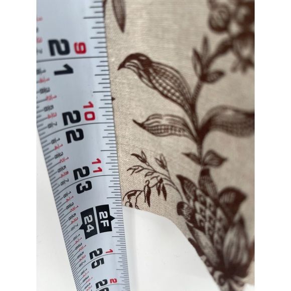 Charter Club Linen Pants Women 4 Petite Tan Brown Floral High‎ Waist Tapered - Picture 4 of 12